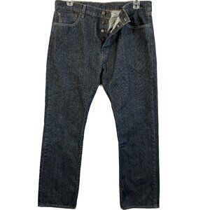 LEVI'S 501 Button Fly Dark Wash Straight Fit Denim Jeans Men's 36x30 NWOT